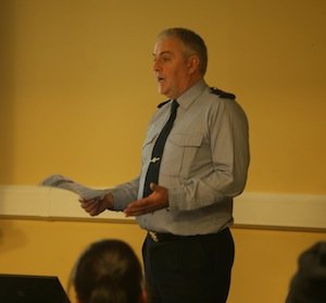 Sgt Paul Wallace speaking at the launch.