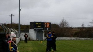 Manager Davy McLaughlin watching his team on the sidelines today