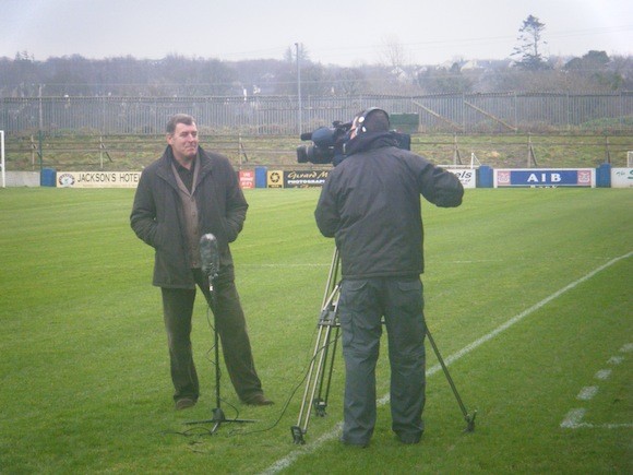 Packie Bonner at Finn Park