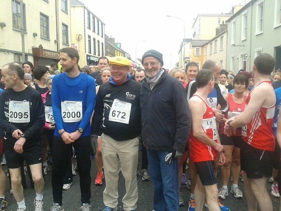 Olympian Danny McDaid and Cllr Sean McEniff get today's race underway