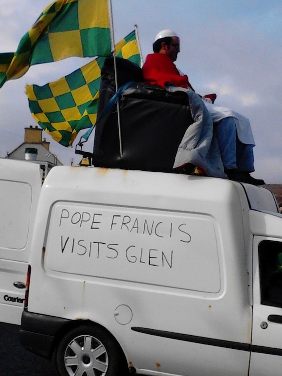 Pope Francis makes a shock appearance in Glencolmcille! Pic Roseann Ellis