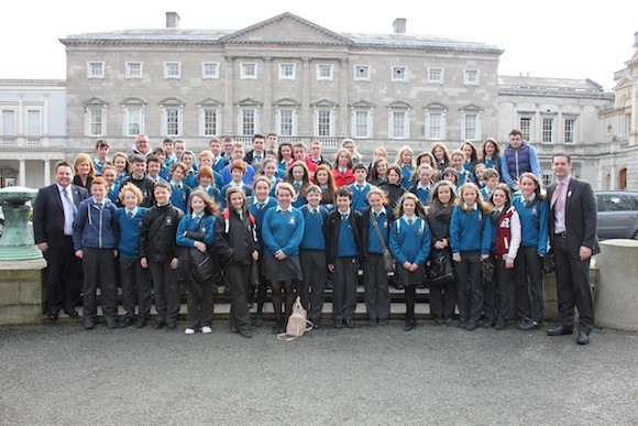 Colaiste Ailigh students at Dail