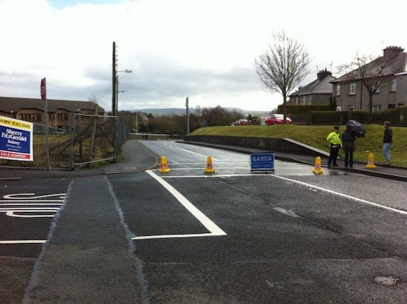 Letterkenny Garda station is sealed off.