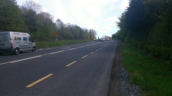 The scene of the crash at Lurgeybrack outside Letterkenny 