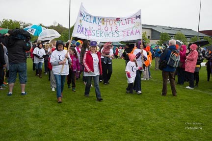 Relay for Life Opening Ceremony.  Photo:- Clive Wasson