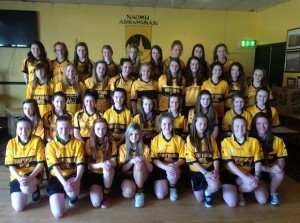 The Féile Peile na nÓg St Eunan's U-14 girls squad. They host West Clare Gaels today