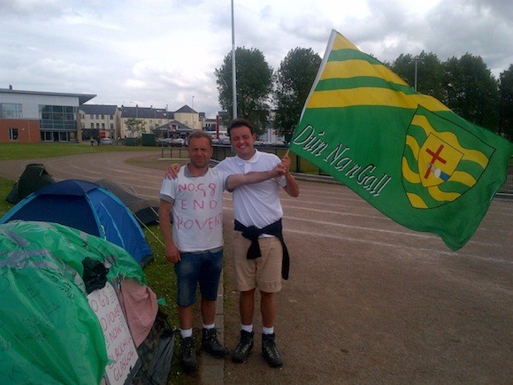 Andrew and Darren in Enniskillen. Pic William Wallace