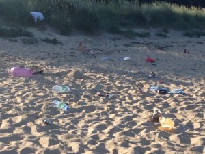 rathmullan beach litter