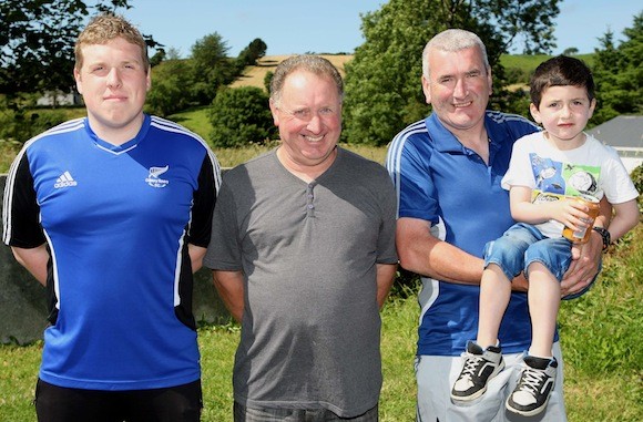 Present for the festivities at Killowen Park, Copany were Andrew Wilson, Ralph Wilson, Liam and John Farren. Pic.: Gary Foy