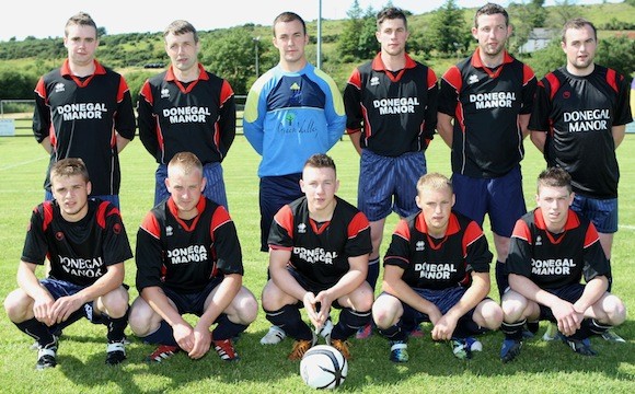 The Copany Rovers team who played Finn Harps in a friendly to celebrate the club's 25th Anniversary in the Donegal League. Pic.: Gary Foy