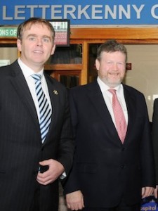 Deputy McHugh at the hospital with Health Minister James Reilly