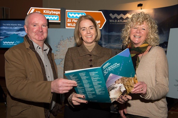 Pictured at the recent Fáilte Ireland- Wild Atlantic Way  community meeting in Dunfanaghy were Patrick Friel, Fiona Monaghan, Fáilte Ireland and Nuala Bradley, Fanad Lighthouse. [Photo Clive Wasson]