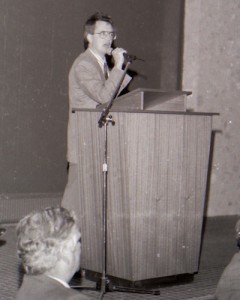 Aidan speaking at opening of dual carriageway