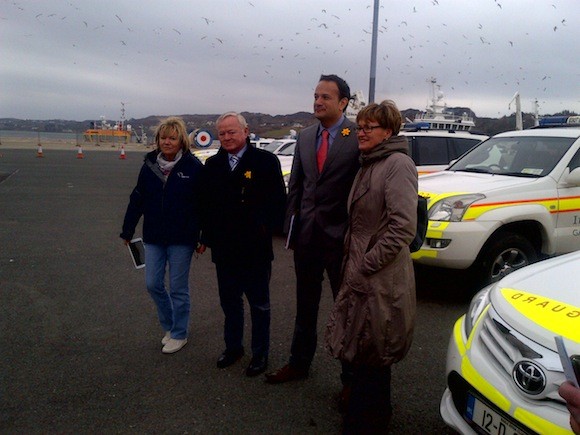 Minister Varadkar arrives to open Killybegs Coast Guard station.