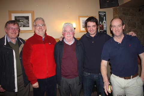 The new committee L to R Paidin  Kavanagh (President) Jimmy Gleeson (Vice Captain) Pat Herron  (tresurer) Kenny Chambers (Captain) and Eamonn McGlynn (sec)