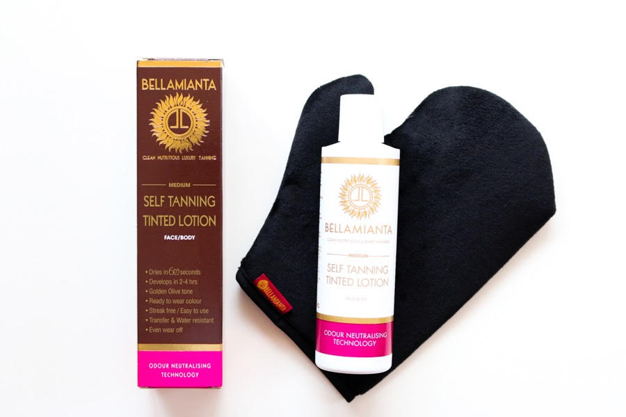 Bellamianta Self Tanning Lotion Medium 200ml -€19.95 Bellamianta tanning mitt - €9.95 (some pharmacies offer the mitt at half price when bought with the lotion)