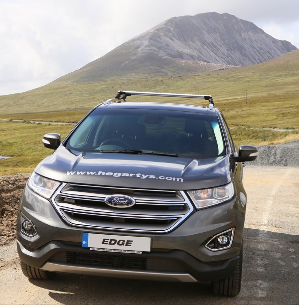 The New Ford Edge pictured at the foot of Errigal Mountain this week as we put it through its paces for our motoring page. Photo Brian McDaid