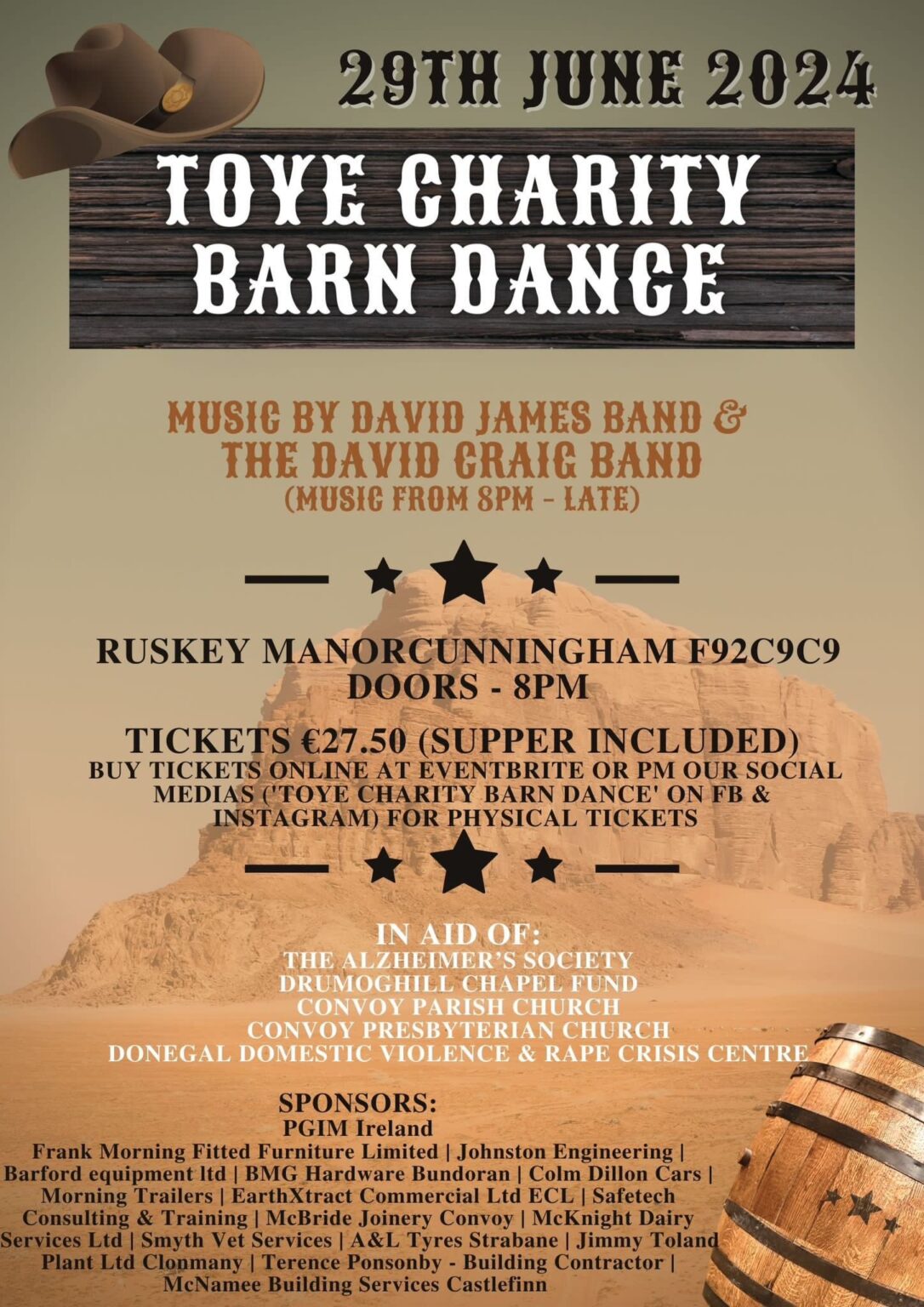 Yeehaw for good causes at the Toye Charity Barn Dance! - Donegal Daily